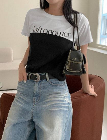 配色トップTシャツ 77175