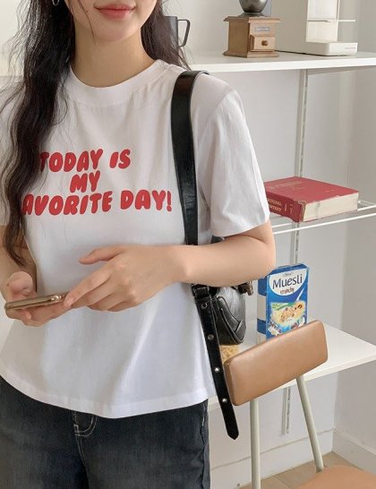 プリントクロップTシャツ 75956