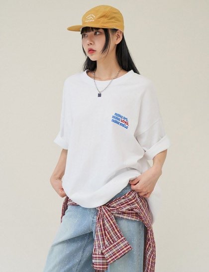 ルーズフィットプリントTシャツ 76046